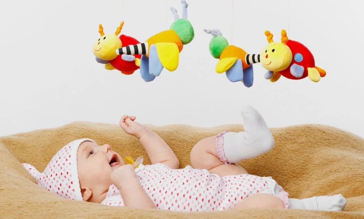 Baby toy mobile and soft toys